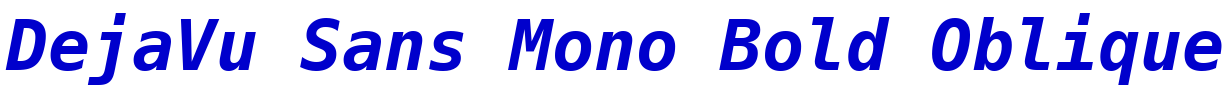 DejaVu Sans Mono Bold Oblique шрифт